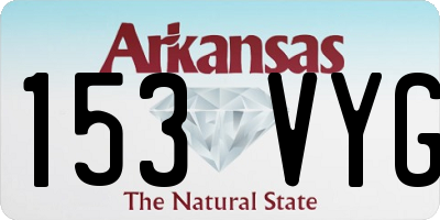 AR license plate 153VYG