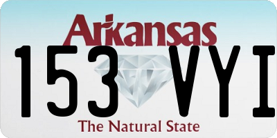 AR license plate 153VYI