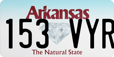 AR license plate 153VYR