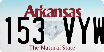 AR license plate 153VYW