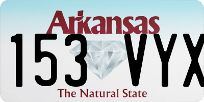 AR license plate 153VYX