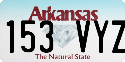 AR license plate 153VYZ