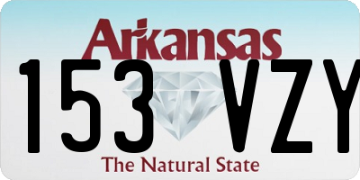 AR license plate 153VZY