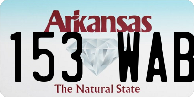 AR license plate 153WAB