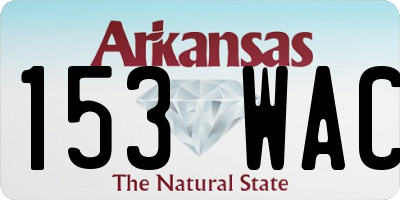 AR license plate 153WAC