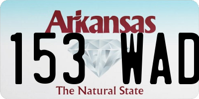 AR license plate 153WAD