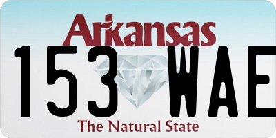 AR license plate 153WAE
