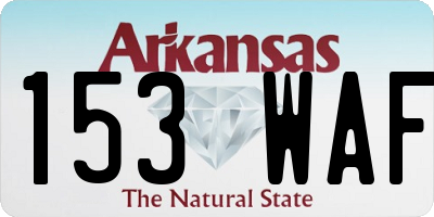 AR license plate 153WAF