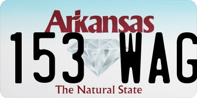 AR license plate 153WAG