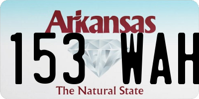 AR license plate 153WAH
