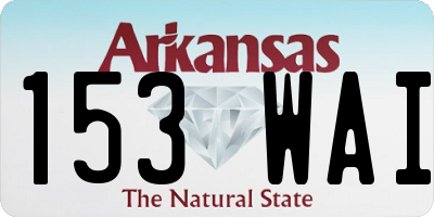 AR license plate 153WAI