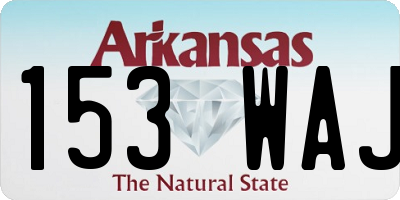AR license plate 153WAJ