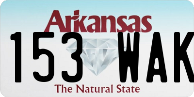AR license plate 153WAK