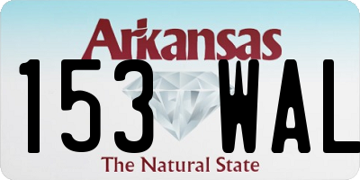 AR license plate 153WAL