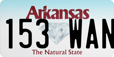 AR license plate 153WAN