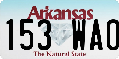 AR license plate 153WAO