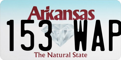 AR license plate 153WAP