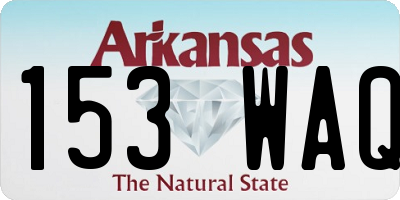 AR license plate 153WAQ