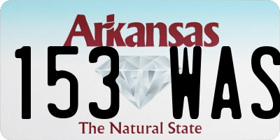 AR license plate 153WAS