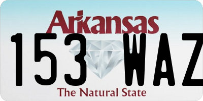 AR license plate 153WAZ