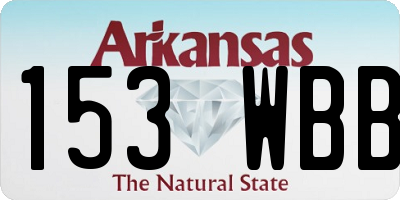 AR license plate 153WBB