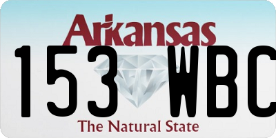 AR license plate 153WBC