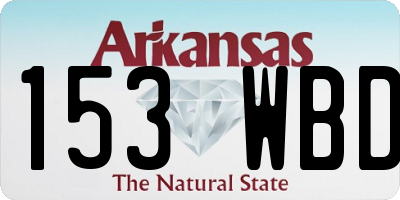 AR license plate 153WBD