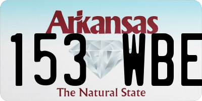 AR license plate 153WBE