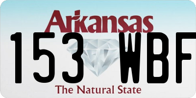 AR license plate 153WBF