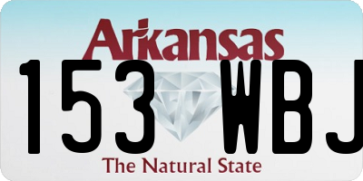 AR license plate 153WBJ