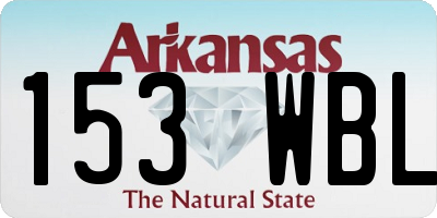 AR license plate 153WBL