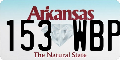 AR license plate 153WBP