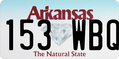 AR license plate 153WBQ