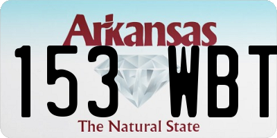 AR license plate 153WBT