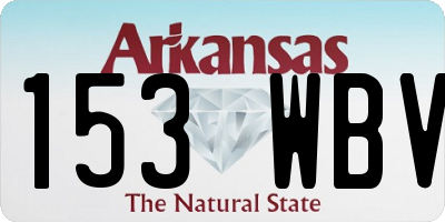 AR license plate 153WBV