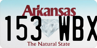AR license plate 153WBX