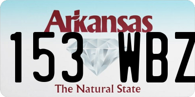 AR license plate 153WBZ