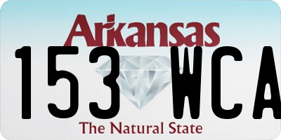 AR license plate 153WCA