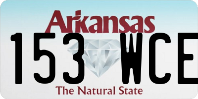 AR license plate 153WCE