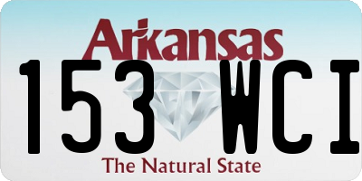 AR license plate 153WCI