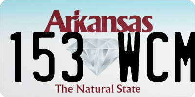 AR license plate 153WCM