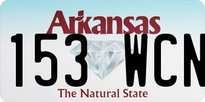AR license plate 153WCN