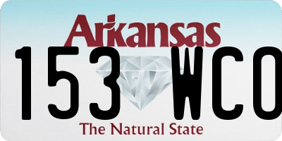 AR license plate 153WCO