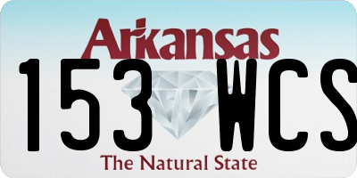 AR license plate 153WCS