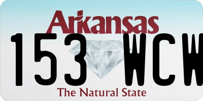 AR license plate 153WCW