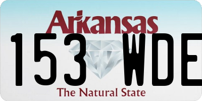 AR license plate 153WDE