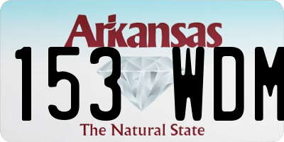 AR license plate 153WDM