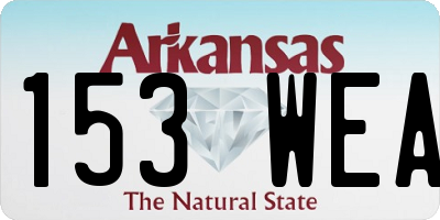AR license plate 153WEA