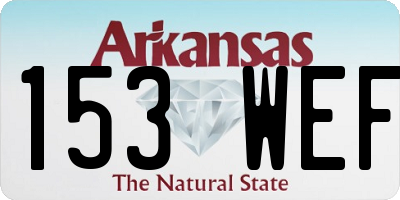 AR license plate 153WEF