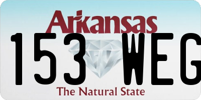 AR license plate 153WEG